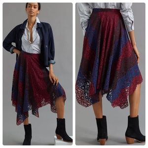 ANTHROPOLOGIE Lace Handkerchief Midi Skirt - Sachin & Babi